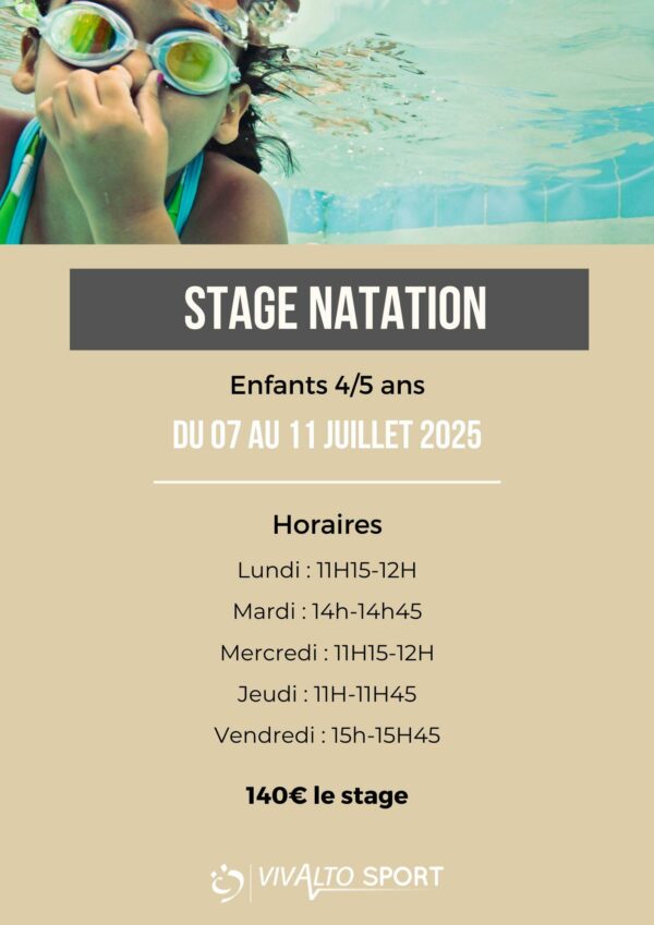 Stage natation enfant