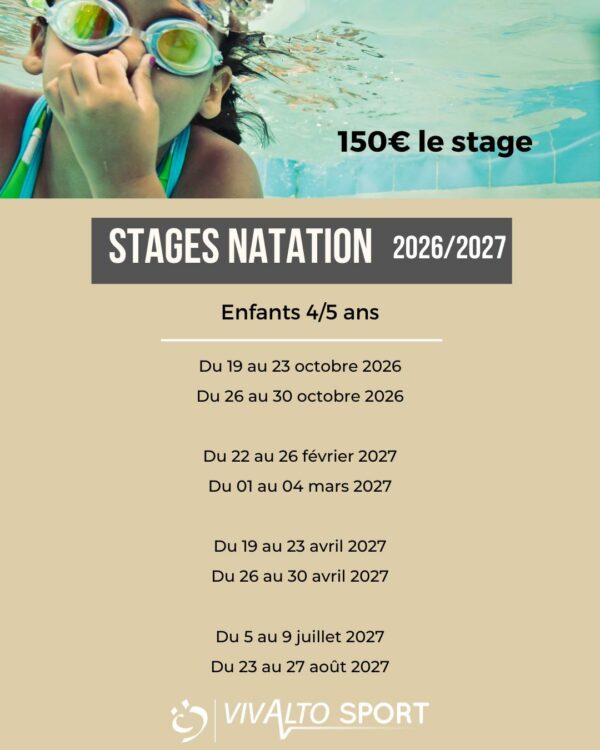 stage natation enfant